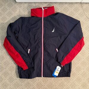 Nautica Red and Black Zip-Up Jacket